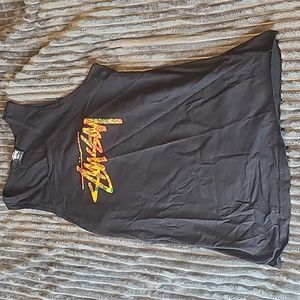 Stussy tank top Black Size Large. Skateboard